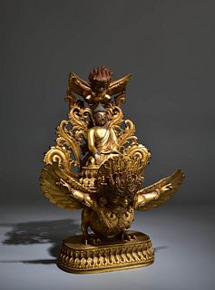 Gilt-Bronze Figure Of Garuda
