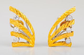 Buccellati Gold Diamond Earings