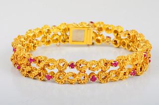 Tiffany Ruby Gold Bracelet