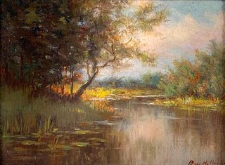 Burr H. Nichols Oil, By the River