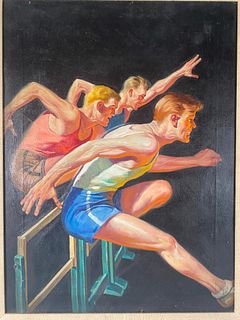 L. Vinci Illustration Oil, Sports Movers