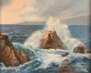 Lilia Bartholomay Oil, Seascape, Crashing Waves