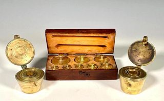 Group of Antique Brass Weights