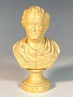 Carved Cabinet Size Bust of Richard Wagner