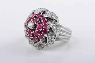 Tiffany Diamond Ruby Ring