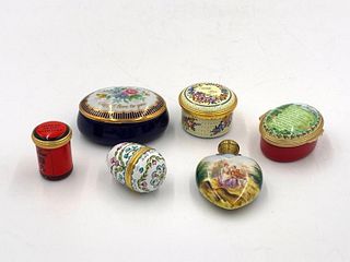 Six Assorted Snuff Boxes, Etc.