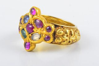 Indian Gem Stone Gold Ring