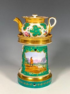 Paris Porcelain Tea Warmer, 19thc.