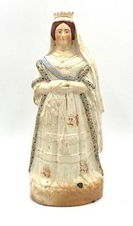 Large Staffordshire Figure of Queen Victoria, 19thc.