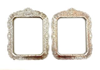Two Dutch Rococo Style Silver Plated Picture Frames