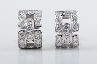 Tiffany Platinum Diamond Earrings