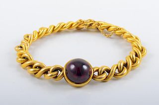 Antique Garnet Gold Bracelet