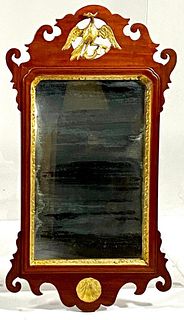 Antique Chippendale Style Mahogany Mirror
