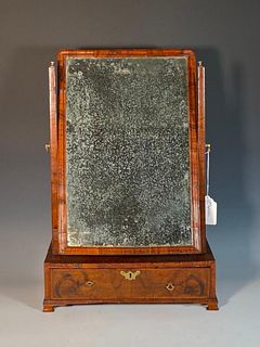 English Georgian Mahogany Dressing Mirror, 18thc.