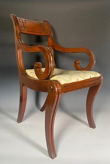 Regency Mahogany Child's Armchair, 19thc.