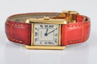 Cartier Lady's Gold Tank Watch