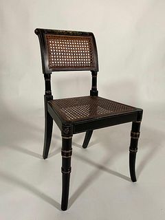Sheraton Style Ebonized Child's Chair
