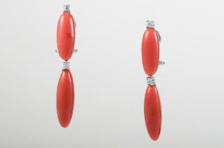 Coral Drop Earrings