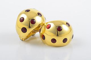 VCA Gold Ruby Earrings