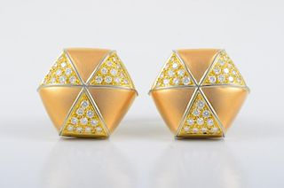 Massoni Gold Diamond Earrings