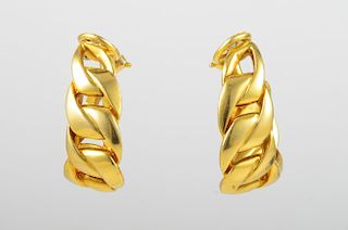 Cartier Gold Open Hoop Earrings