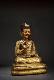 Gilt-Bronze Figure Of Guru