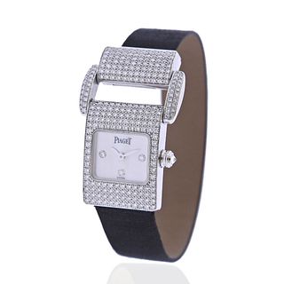 Piaget Protocole 18k Gold Diamond MOP Quartz Ladies Watch 5225