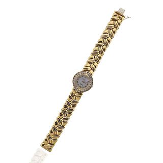Rolex Cellini 18k Gold MOP Diamond Quartz Watch 2702
