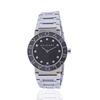 Bulgari Stainless Steel Diamond Quartz Watch BB 26 MM