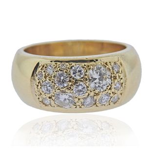 14k Gold Diamond Half Band Ring