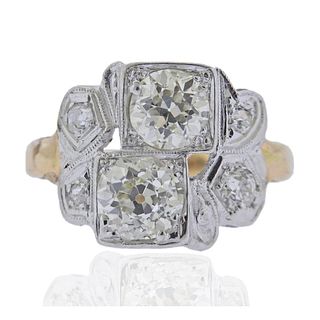 Art Deco 14k Gold 2.00ctw Diamond Ring