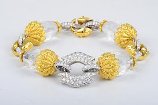 Webb Gold Crystal Diamond Bracelet