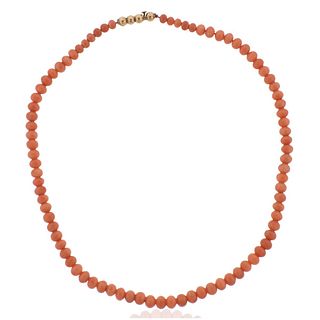 Antique Coral Bead Necklace