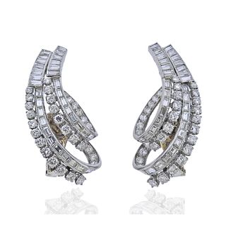 Platinum 9 Carat Diamond Cocktail Earrings