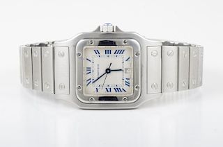 Cartier Stainless Steel Santos Man's Watch