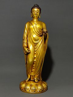 Gilt Bronze Figure of Shakyamuni