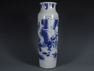 Blue And White Figure Vase