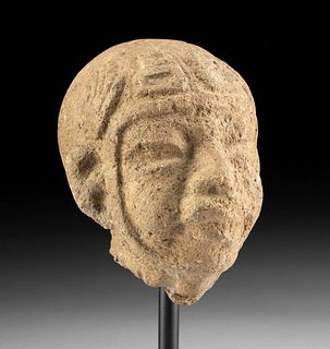 Important Olmec Head Fragment, Dwarf or Fetus Figure