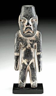 Fine Olmec Stone Standing Were-Jaguar Figure