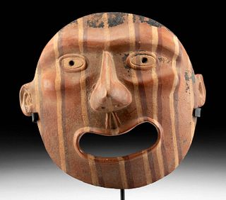 Rare / Incredible Huari Pottery Funerary Mask TL Tested