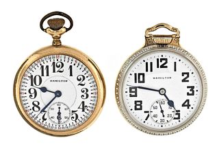 A lot of two Hamilton 992 pocket watches