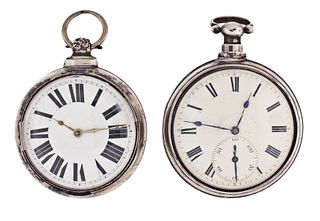 Lot of two 19th century pair cased English lever fusee pocket watches