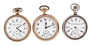 A lot of three 16 size Illinois pocket watches