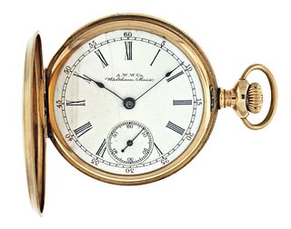 A 16 size 14 karat gold Waltham pocket watch
