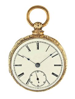A gold English lever fusee for James Peters, Philadelphia