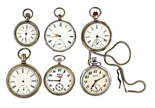 A lot of nine pocket watches