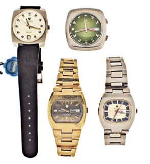 A lot of four Nivada wrist watches
