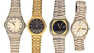A lot of ten Seiko quartz wrist watches
