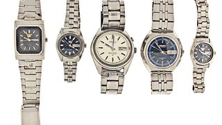 A lot of eleven Seiko automatic wrist watches