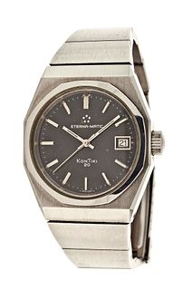 A stainless steel Eterna Matic KonTiki 20 wrist watch